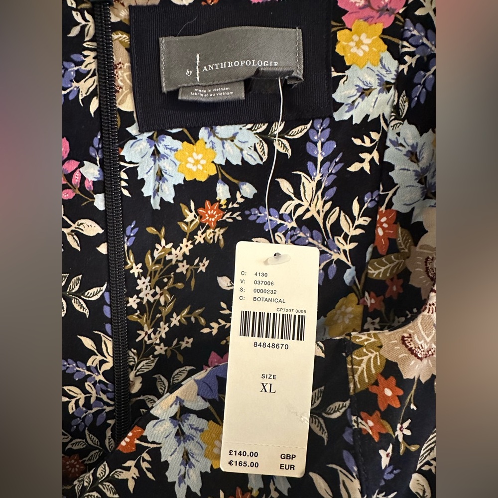 NWT Anthropologie Cecily Fit & Flare Floral Sweetheart Dress XL - Picture 6 of 8